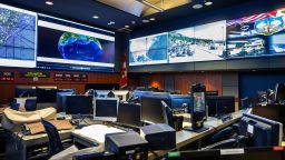 In this May 2018 photo, North American Aerospace Defense Command's (NORAD) alternate command center inside the Cheyenne Mountain Air Force Station in Colorado Springs, Colorado. 
