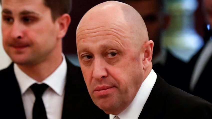 This picture taken on July 4, 2017 shows Russian businessman Yevgeny Prigozhin prior to a meeting with business leaders held by Russian and Chinese presidents at the Kremlin in Moscow.