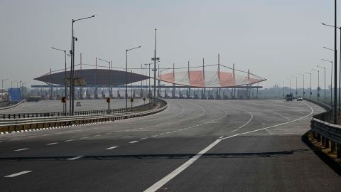 The Delhi Mumbai Expressway is pictured on February 10, 2023. 