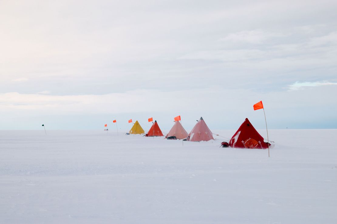 Icefin camp at Thwaites Glacier in 2020.