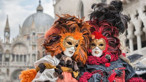 Elaborate, highly artistic masks are a key part of Venice Carnival. The nicer ones really go up there in price, too.