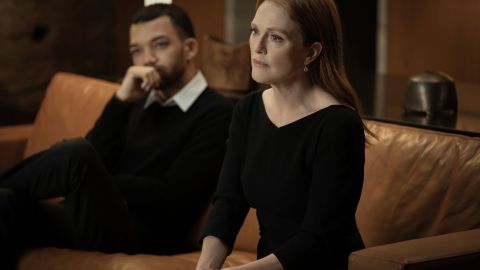 From left: Justice Smith and Julianne Moore in a scene from 