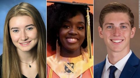 Students Alexandria Verner, Arielle Anderson and Brian Fraser were killed in Monday's shooting.