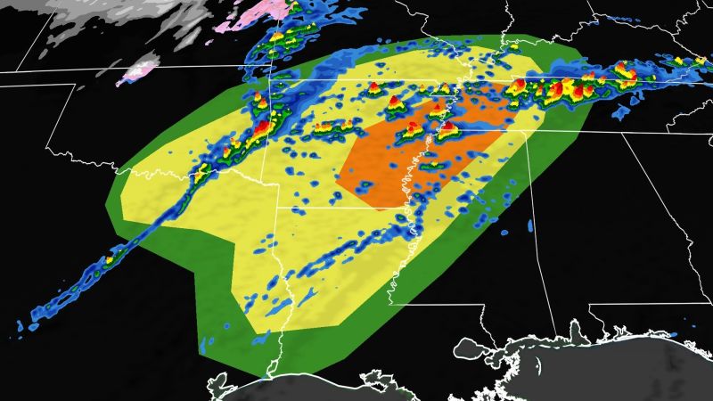 NextImg:More than 20 million people face the threat of severe storms across the South today. The threat expands tomorrow | CNN