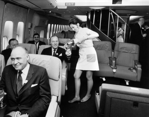 <strong>First class on a Pan Am flight:</strong> Not many could afford to sample the luxury on board. The most likely frequent flier was a white, male businessman traveling on his company's expense account.