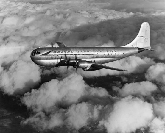 <strong>Boeing Stratocruiser: </strong>A Boeing Stratocruiser pictured in 1948. It was pressurized and spacious, seating 50 first class passengers or 81 coach passengers.<br />