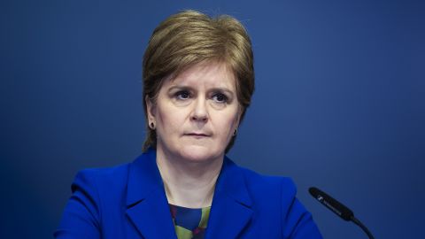 Sturgeon pictured on February 6.