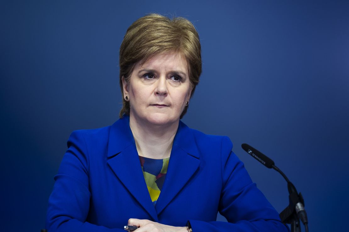 Sturgeon pictured on February 6.