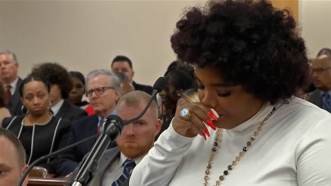 Simone Crawley, a grandchild of shooting victim Ruth Whitfield, spoke during Gendron's sentencing hearing on Wednesday.