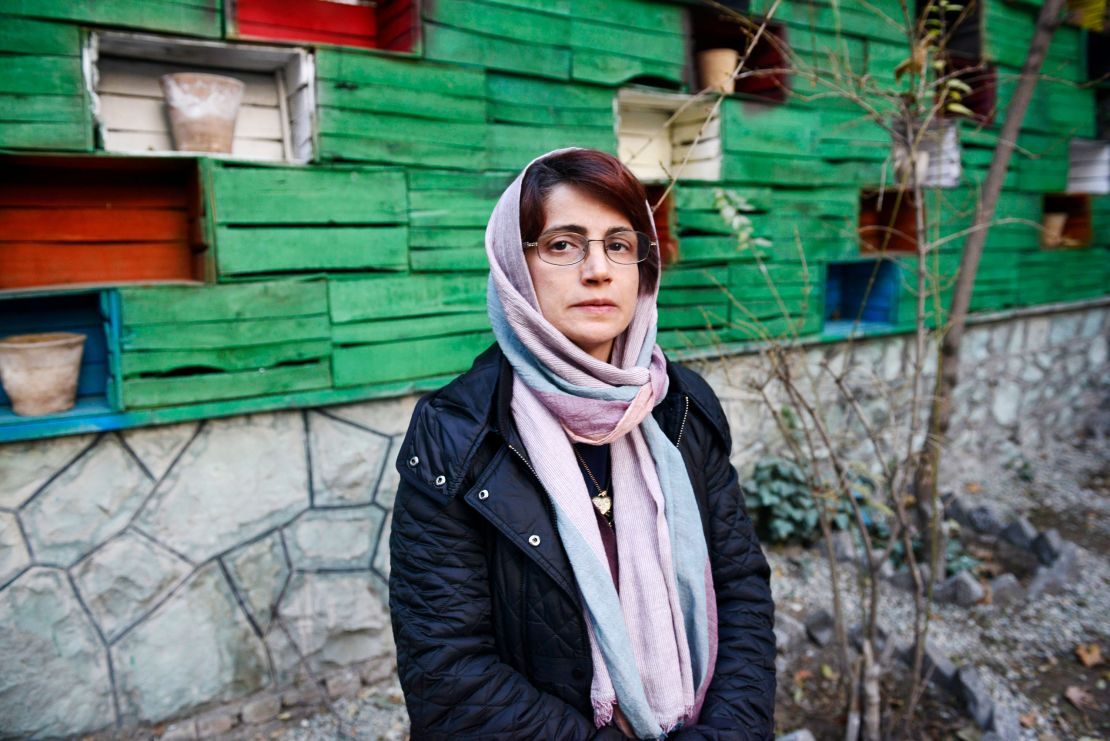 Sotoudeh pictured in December 2014 in Tehran, Iran. 