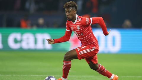 Kingsley Coman scored his first Champions League goal of the season. 