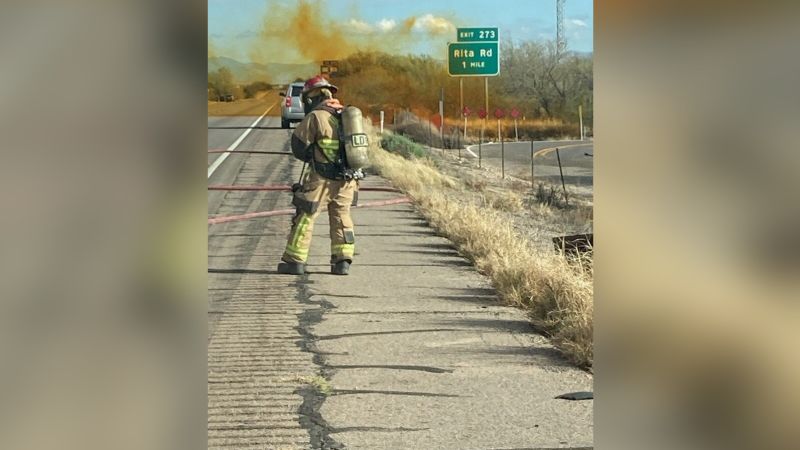 Hazardous chemical spill from commercial truck crash has partially closed Interstate 10 in Tucson, Arizona | CNN