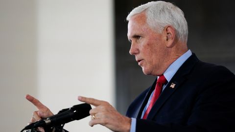 Former Vice President Mike Pence speaks in Minneapolis on Wednesday, February 15.