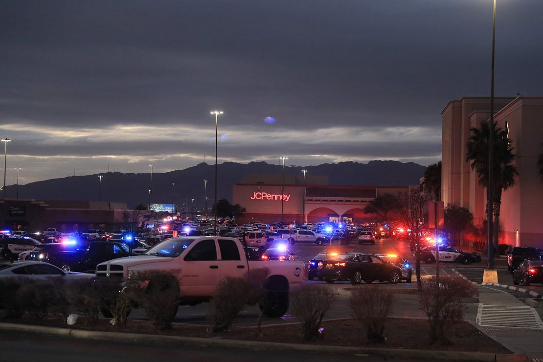 Police and multiple other law enforcement agencies surround Cielo Vista Mall after a shooting.