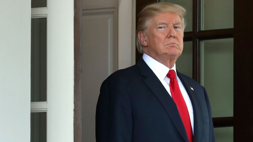 WASHINGTON, DC - AUGUST 28:  U.S. President Donald Trump awaits the arrival of Finnish President Sauli Niinisto to the White House August 28, 2017 in Washington, DC. The two leaders are expected to discuss security in the Baltic Sea region, Russia and NATO during the meeting, the first between Niinisto and Trump and the first one-on-one White House meeting between a Finnish and an American president in 15 years.  (Photo by Chip Somodevilla/Getty Images)