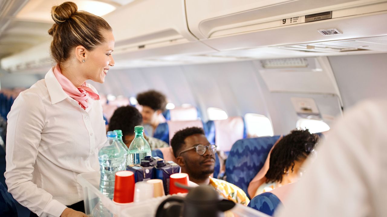 Cabin crew members can sometimes eat leftover, untouched meals.