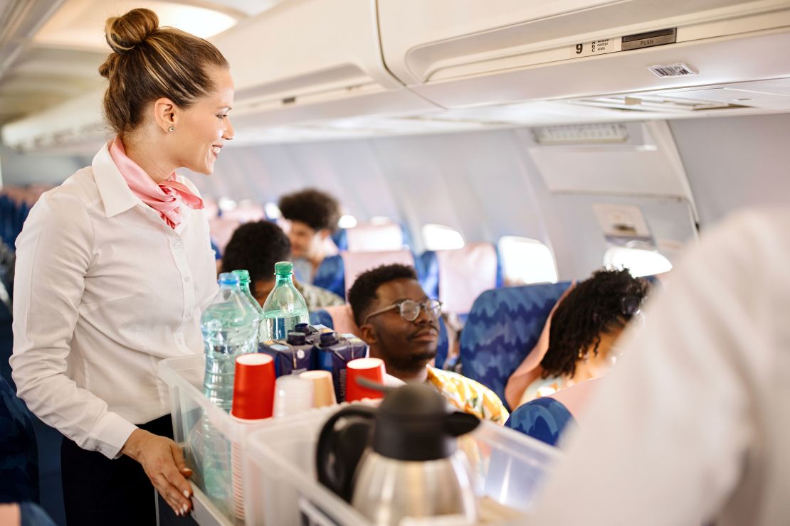 Cabin crew members can sometimes eat leftover, untouched meals.