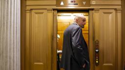 Sen. John Fetterman (D-PA) departs from the Senate Chambers during a series of the votes at the U.S. Capitol Building on February 13, 2023 in Washington, DC.