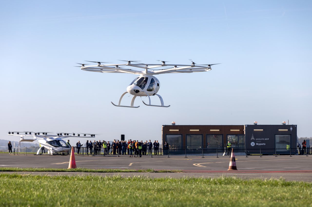 In November 2022, Volocopter successfully flew a crewed mission of its all-electric eVOTL air taxi in regular air traffic conditions in Paris (pictured). 