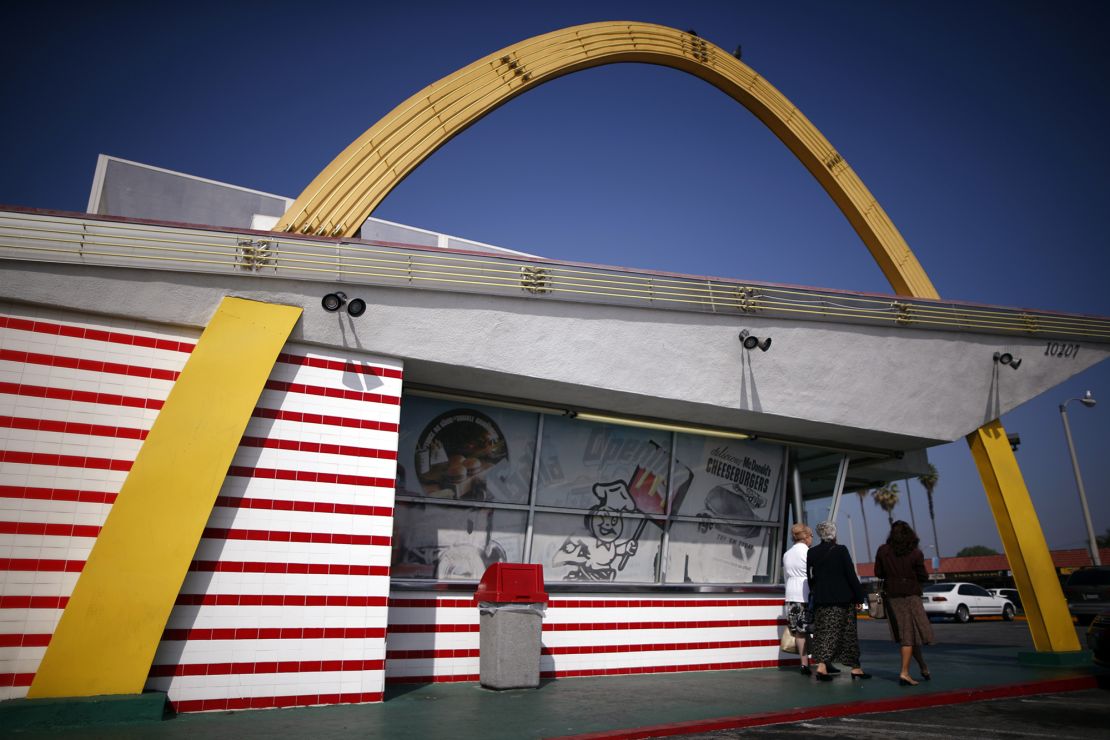 A historic 1950's McDonald's restaurant in Downey, California, shown in 2015. It's the oldest McDonald's still in existence.