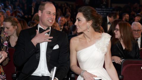 William and Kate at the BAFTAs in 2019. 