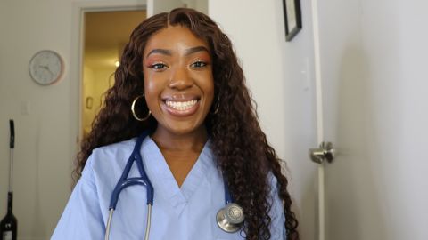 Seun Adebagbo, a third-year medical student in Massachusetts, hopes to contribute to the physician work force in the United States, where only 5.7% of doctors identify as Black.
