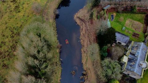 Private underwater search and recovery company, Specialist Group International, in St Michael's on Wyre, Lancashire, use sonar equipment to search for Bulley.