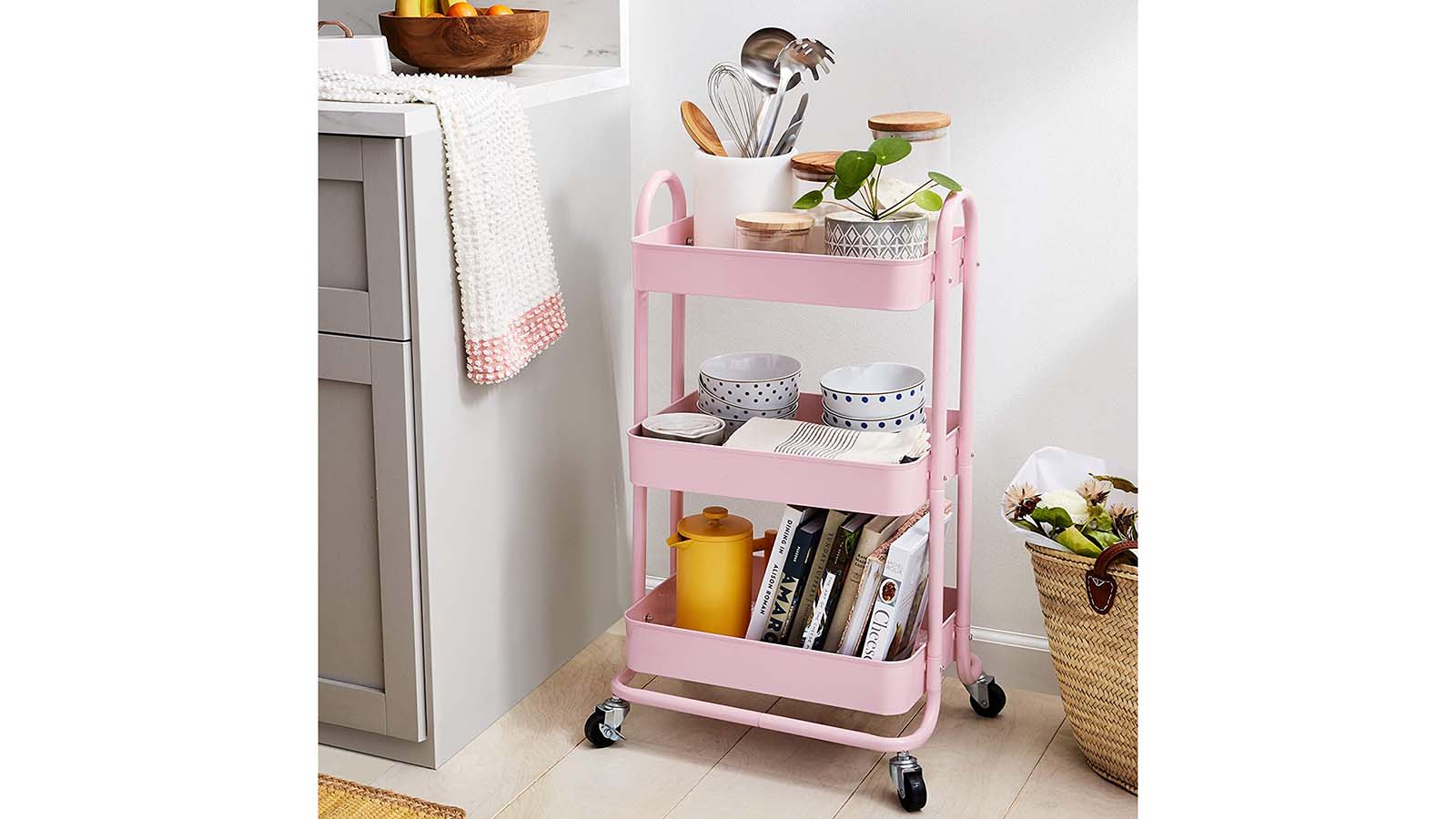 Cartoon Style Faltbarer Rücksitz Autositz Getränkehalter Rücksitz Food Tray  Storage Organizer Table (Pink)