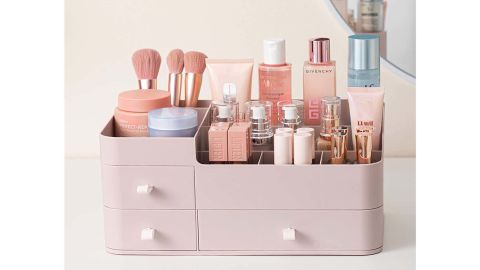 Amazon HBlife Dressing Table Plastic Makeup Storage Box
