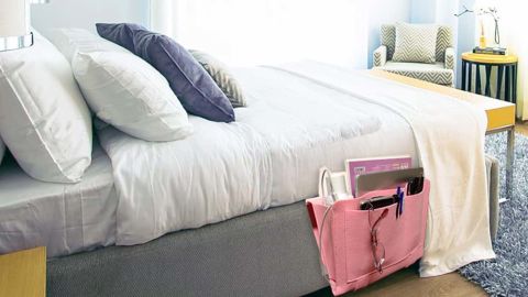 Amazon Boyowo Bed Caddy Organizer with Pockets