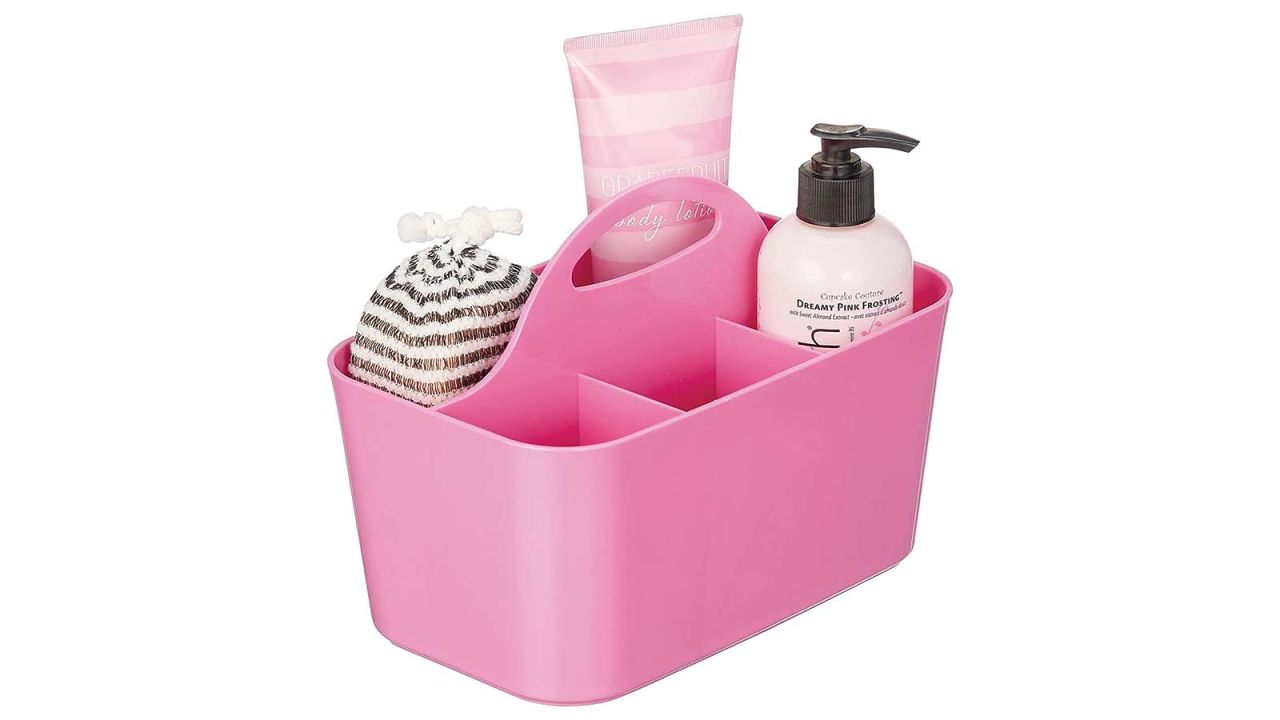 Amazon mDesign Small Plastic Shower:Bath Storage Organizer Caddy Tote with Handle