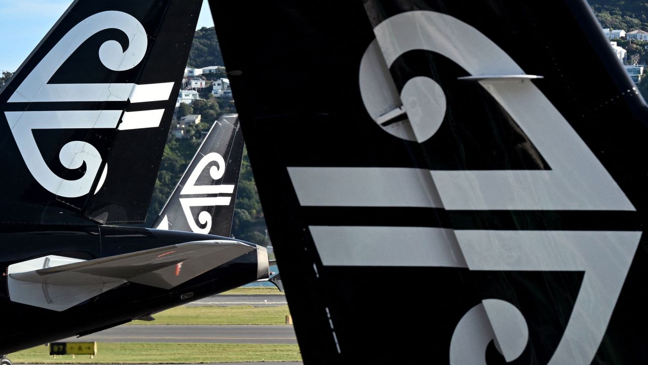 This June 2022 photo shows shows Air New Zealand planes at Wellington Airport.