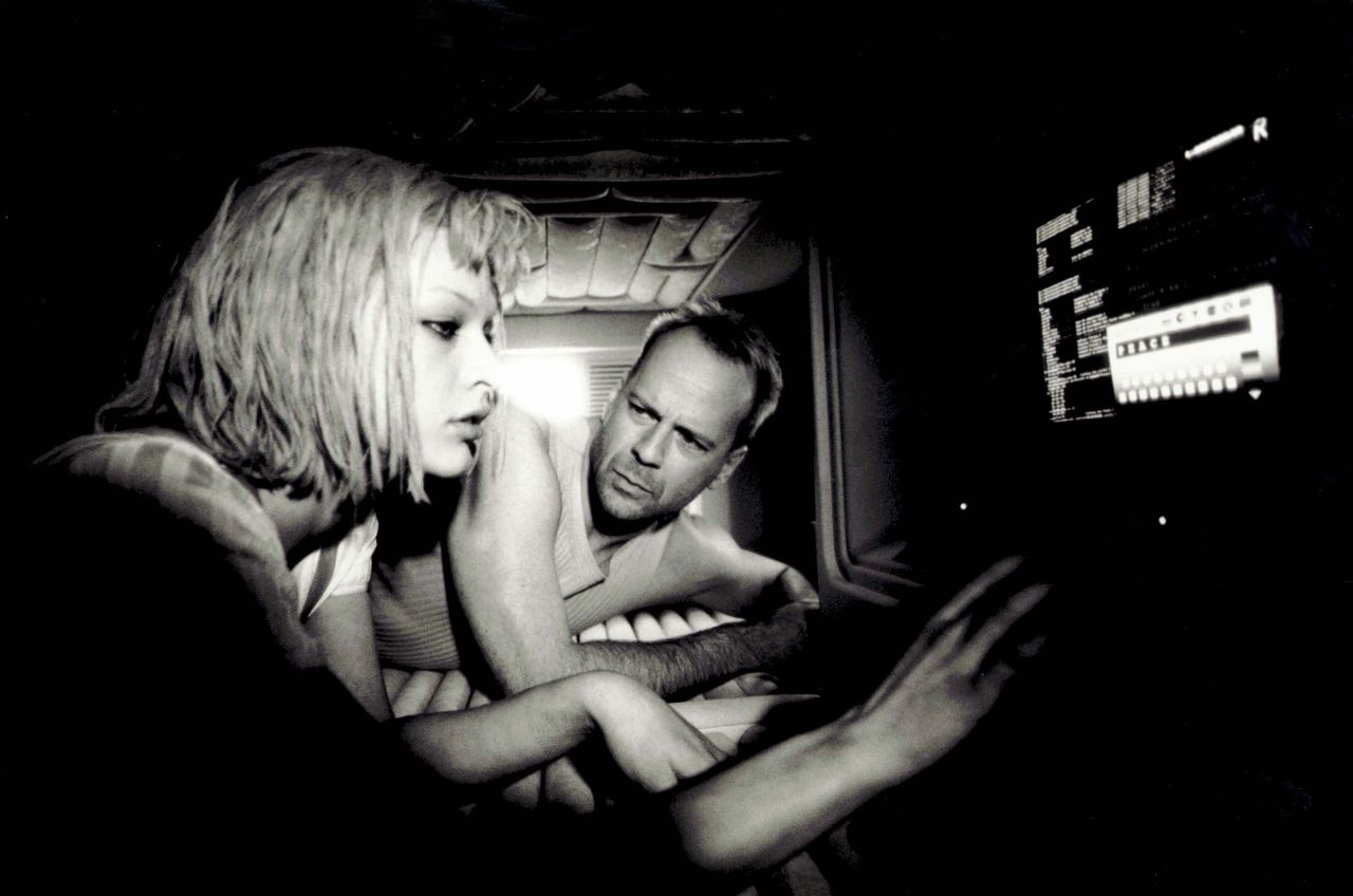 Willis and Milla Jovovich star in the 1997 sci-fi movie "The Fifth Element."