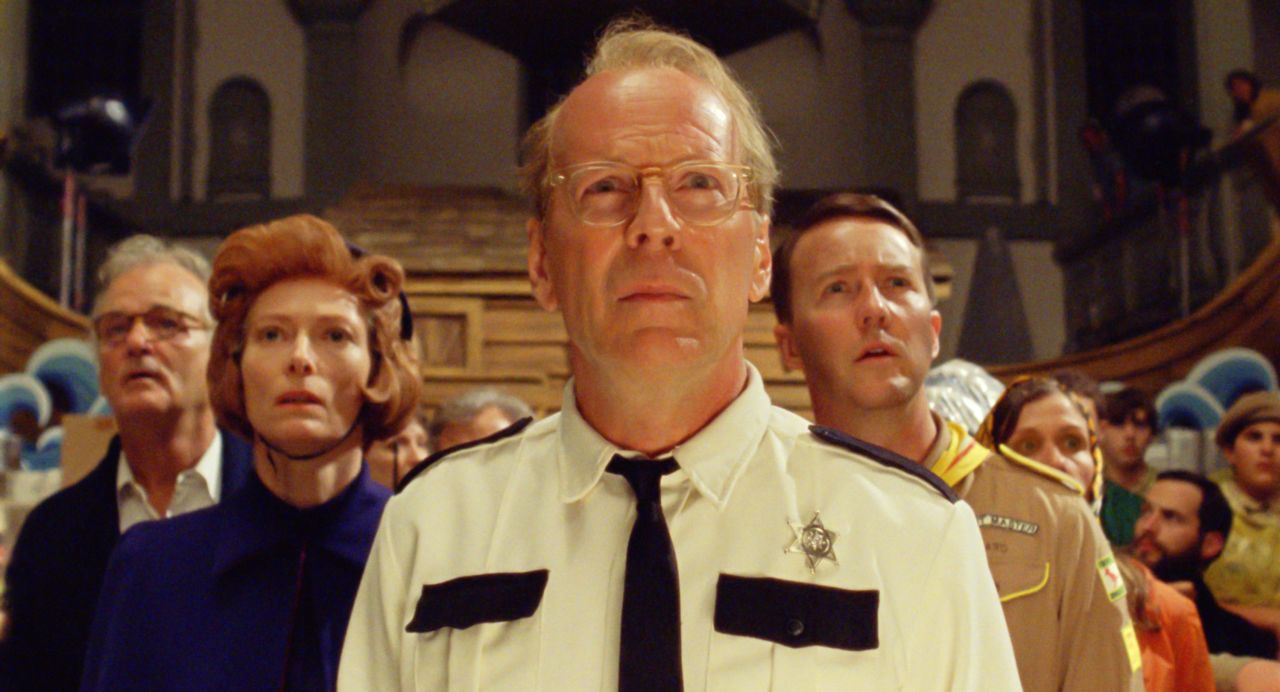 Willis, center, stars in "Moonrise Kingdom" in 2012.