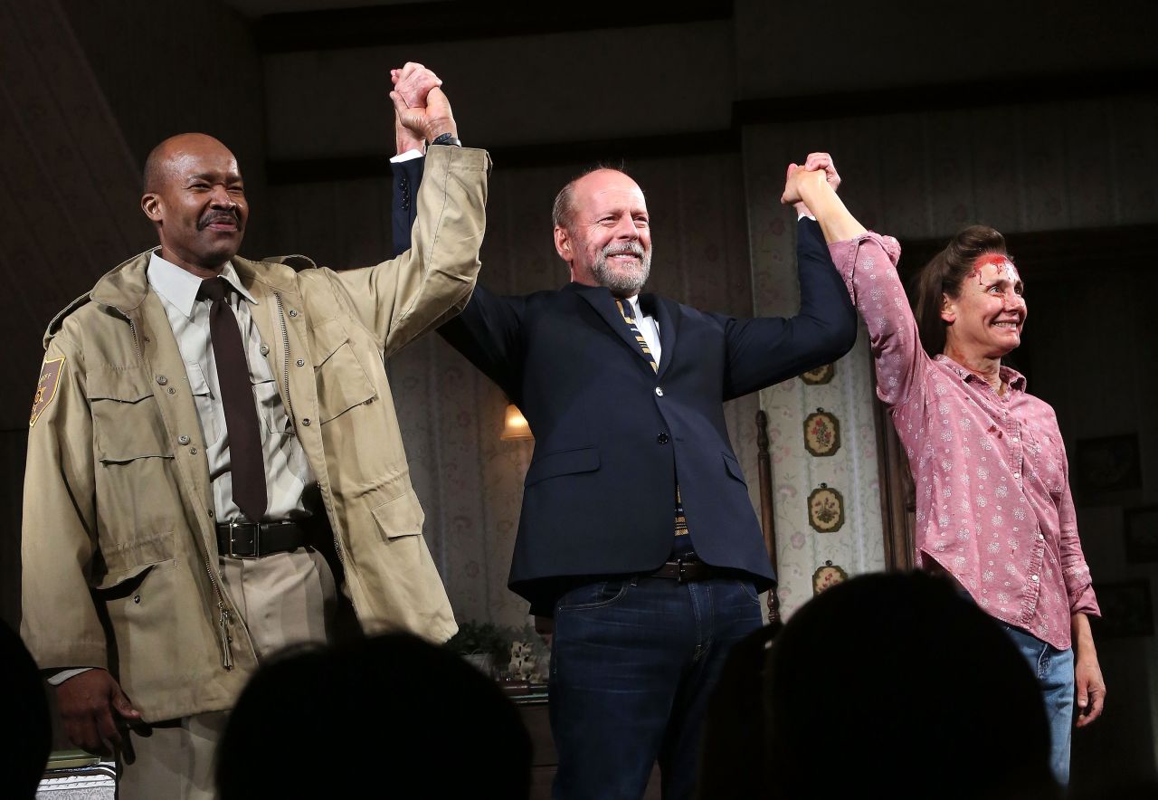 Leon Addison Brown, Willis and Laurie Metcalf attend the opening night of the Broadway play "Misery" in 2015.