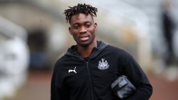 NEWCASTLE UPON TYNE, ENGLAND - DECEMBER 28: Christian Atsu of Newcastle United arrives at the stadium prior to the Premier League match between Newcastle United and Everton FC at St. James Park on December 28, 2019 in Newcastle upon Tyne, United Kingdom.