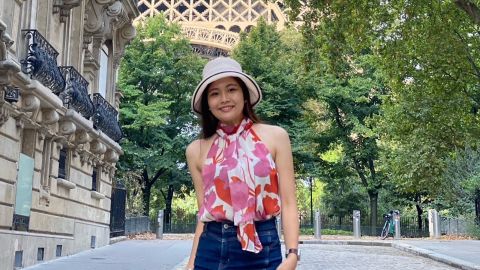 Yuma Kase says that she enjoys exploring the world. She's pictured here on a visit to Paris.