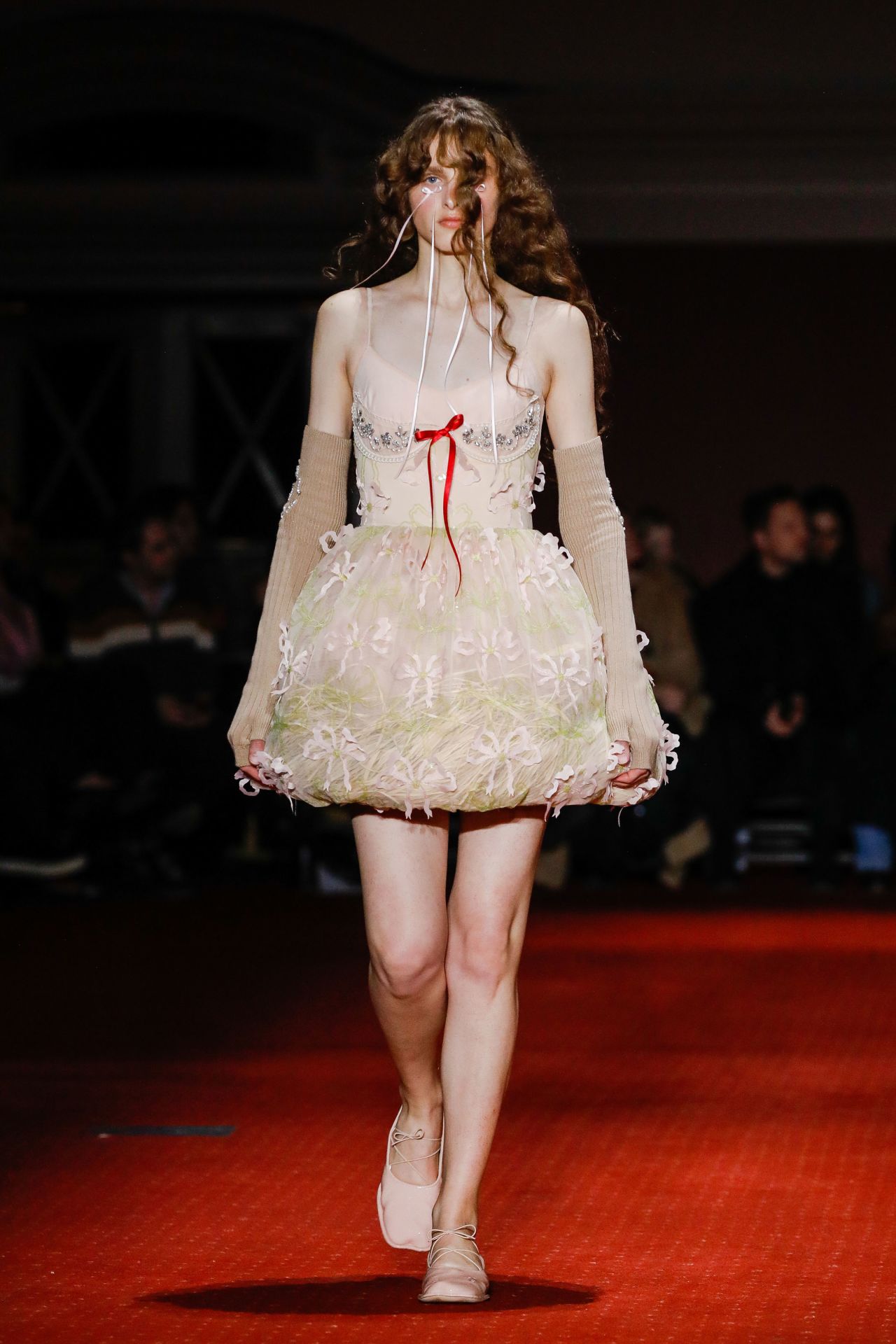 A model walks the runway at Simone Rocha.