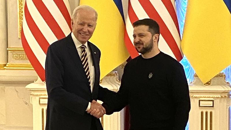NextImg:Biden makes surprise visit to Ukraine for first time since full-scale war began | CNN Politics