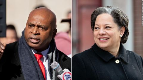 Republican Leon Benjamin, left, and Democrat Jennifer McClellan are running in Tuesday's special election for Virginia's 4th Congressional District. 