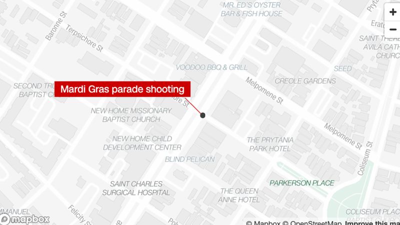 Suspect arrested after shooting along Mardi Gras parade route leaves 5 injured, including juvenile girl, New Orleans police say | CNN
