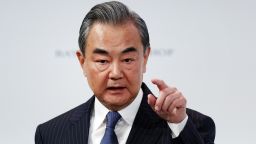 Wang Yi speaks during the 2023 Munich Security Conference (MSC) on February 18, 2023 in Munich, Germany. 