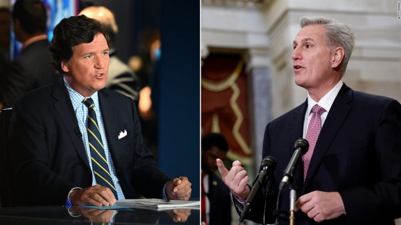 McCarthy donne à Tucker Carlson accès aux images de sécurité du Capitole du 6 janvier, selon des sources