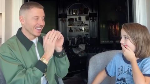 (From left) Macklemore and 7-year-old daughter Sloane, who was tapped to direct the rapper's upcoming music video for new song 'No Bad Days.'