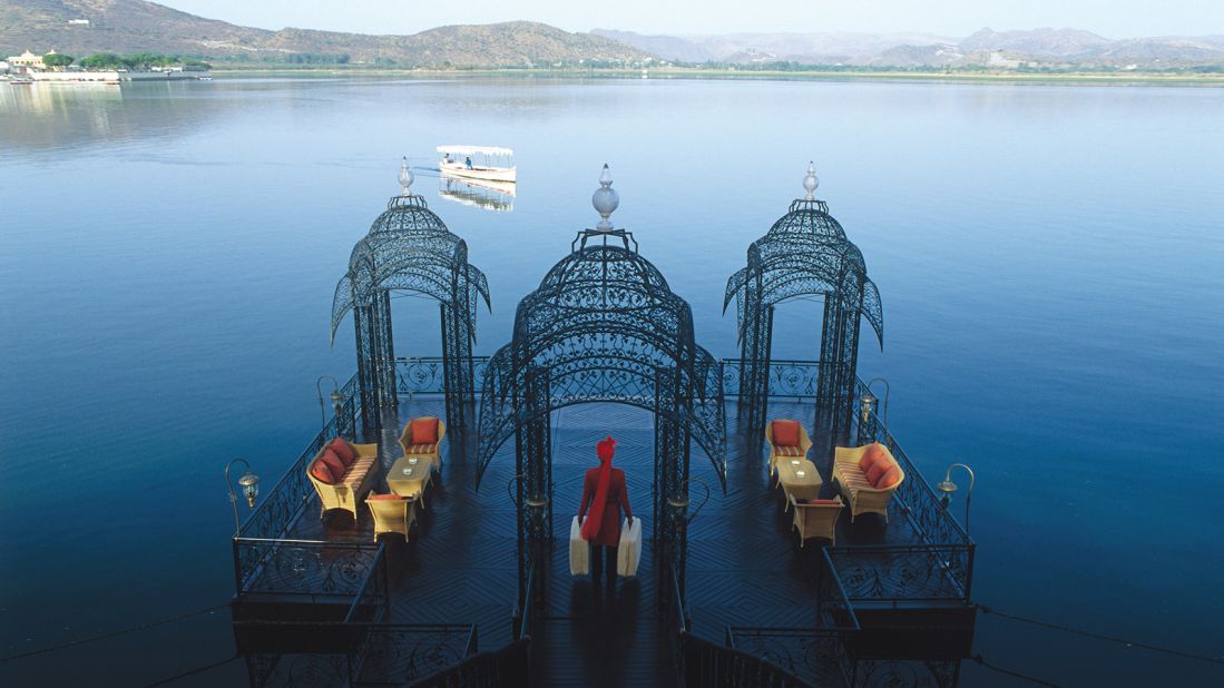 <strong>Taj Lake Palace, Udaipur, India: </strong>This beauty is set in the middle of Lake Pichola in Udaipur, northern India, and is only accessible via boat. It's just a seven-minute ride, but every second is packed with gorgeous scenery.