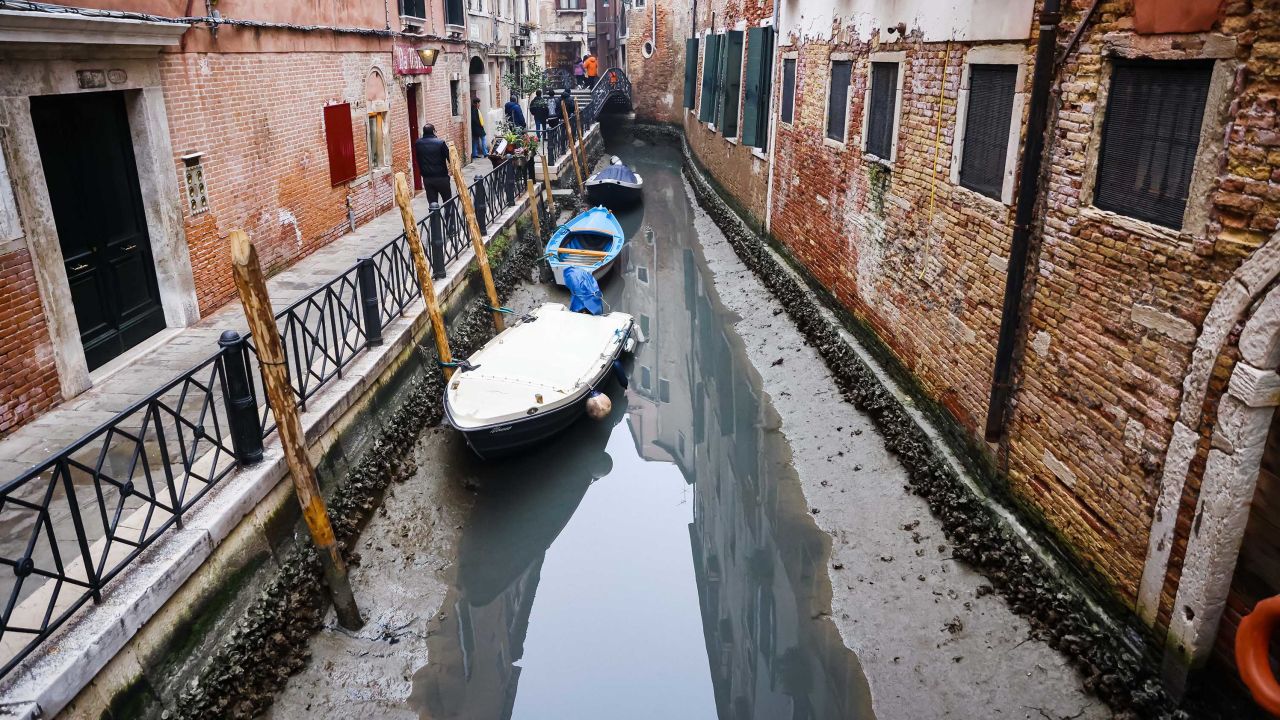 A drought is drying up Venice's famous canals.