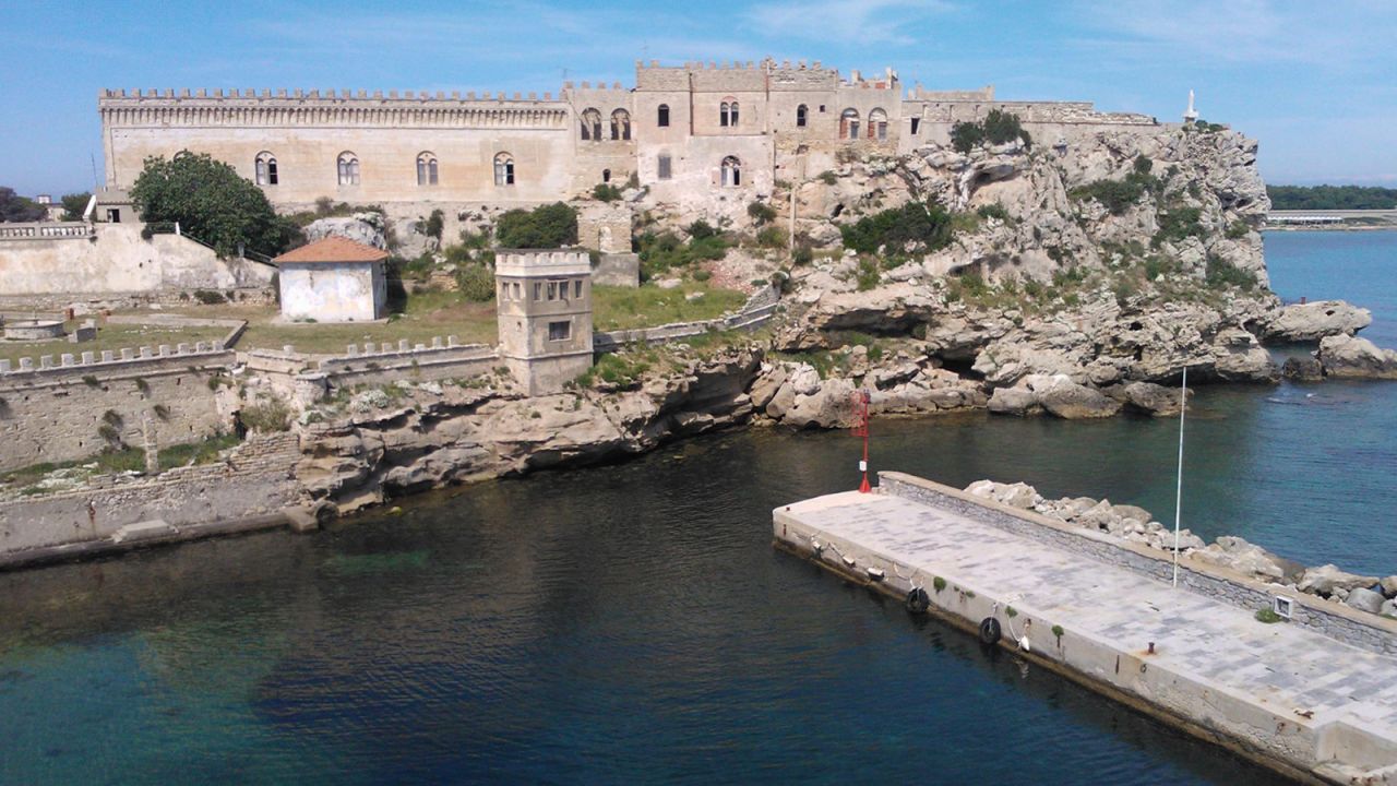 <strong>'Prison island': </strong>Over a decade dafter checking into the beachfront Hotel Milena, which is staffed by convicts on probation, Giulia Manca has remained on the Italian island of Pianosa.
