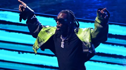Nigerian superstar Burna Boy performs during the halftime show at the 2023 NBA All-Star game on February 19.