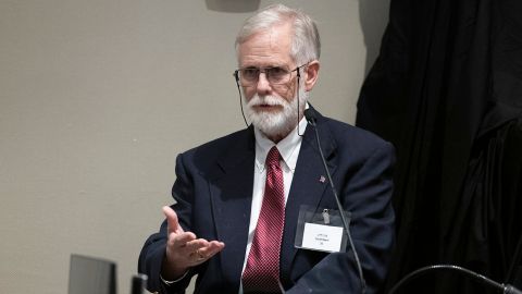 Colleton County Coroner Richard Harvey testifies during the trial on Friday.