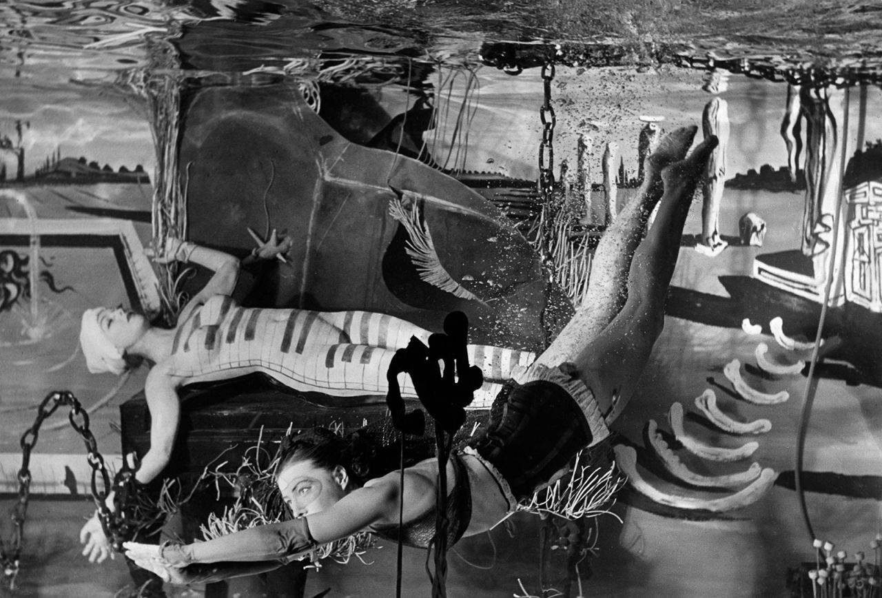 The funhouse interior of Dalí's World's Fair pavilion featured women performing as mermaids.